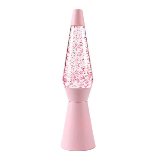 Lavalampe Spaceship Glitter pastellrosa