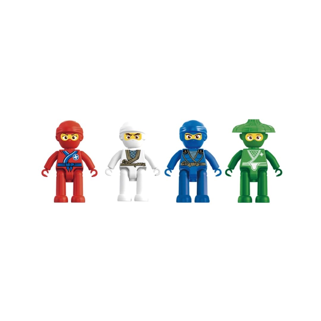 4-teiliges Spielzeugset mit Ninja-Figuren für Kinder