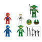 4-teiliges Spielzeugset mit Ninja-Figuren für Kinder