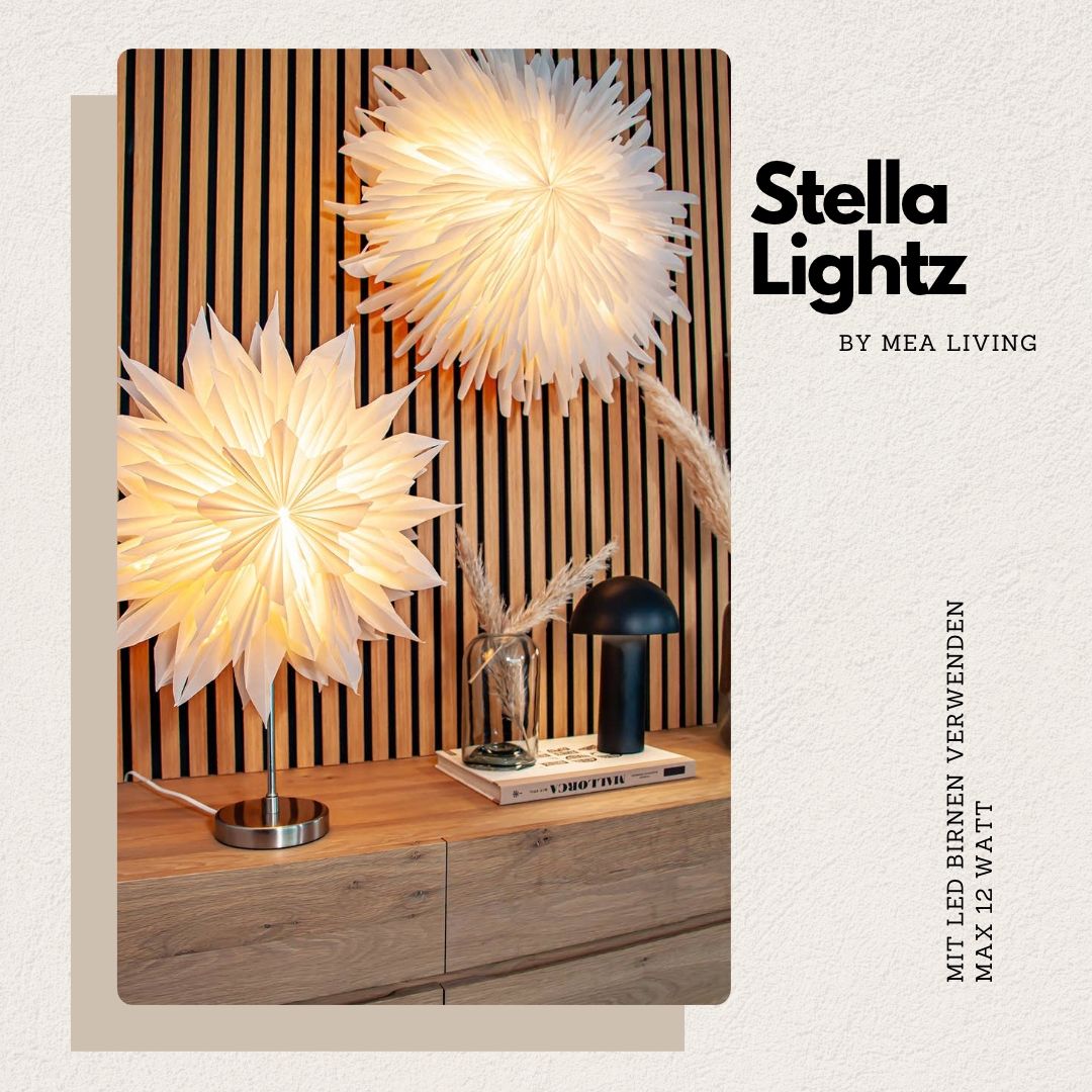 Stern aus Pergamentpapier 'Stella-Linea' weiß 40 cm