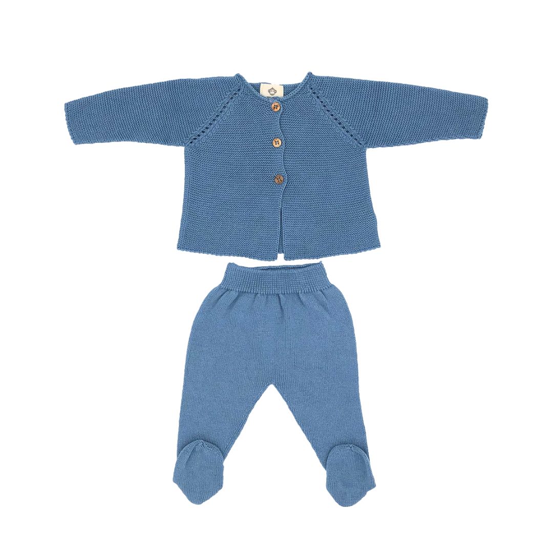 Neugeborenen und Baby Strickset blau