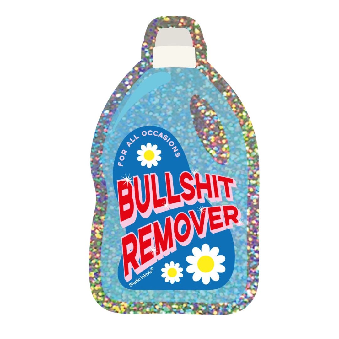 Glitzer-Sticker | Aufkleber 'Bullshit Remover'