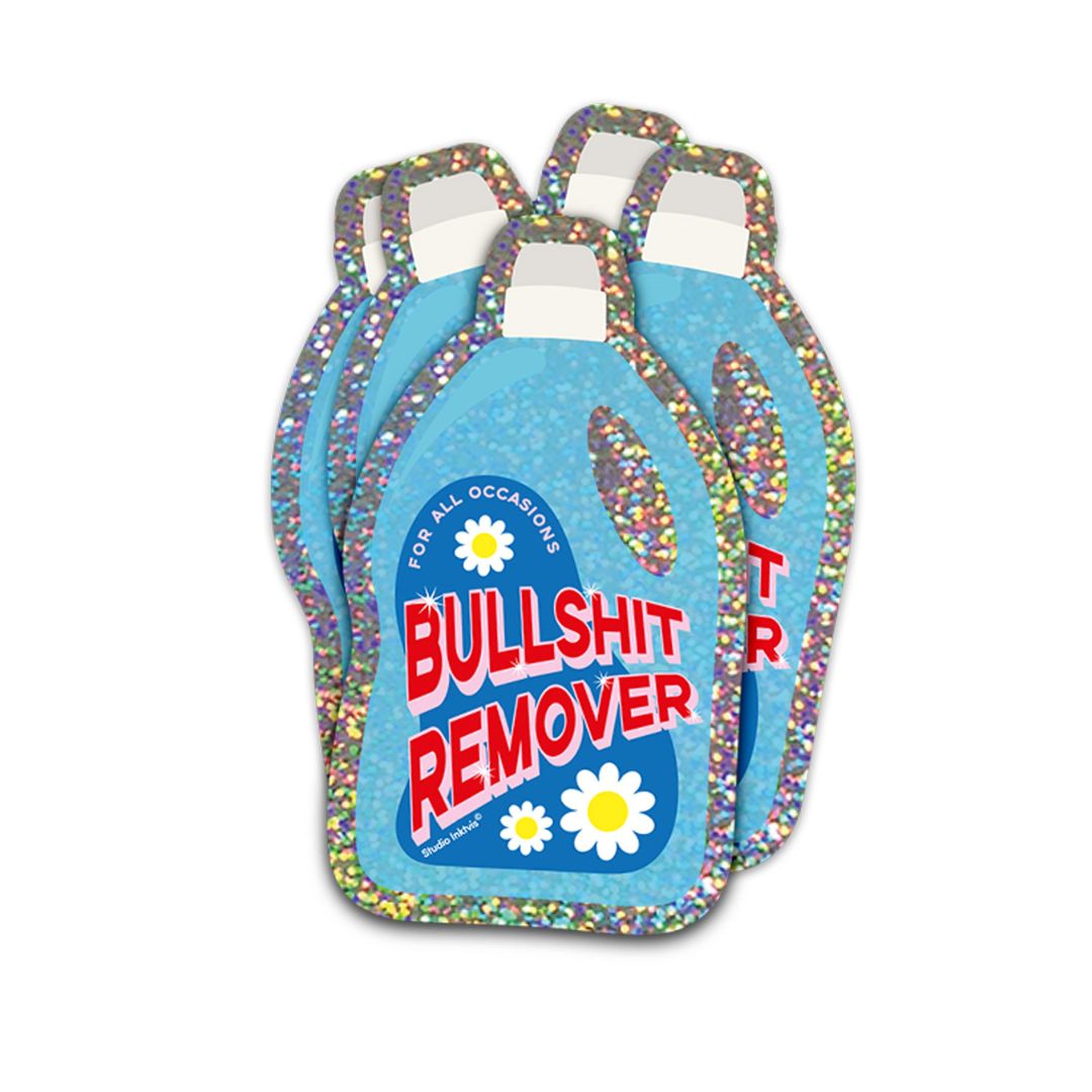 Glitzer-Sticker | Aufkleber 'Bullshit Remover'