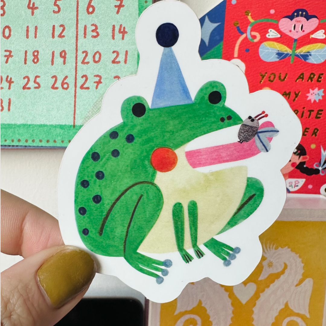 Sticker 'Frosch und Fliege'