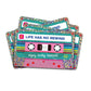 Glitzer-Sticker | Aufkleber Kassettenband 'Life has no rewind'