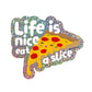 Glitzer-Sticker | Aufkleber 'LIFE IS NICE'
