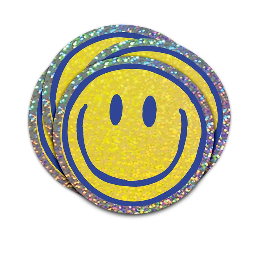 Glitzer-Sticker | Aufkleber 'Smiley'
