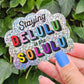 Glitzer-Sticker | Aufkleber 'STAYING DELULU'