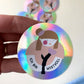 Karte mit holografischem Sticker 'Ich bin wertvoll'
