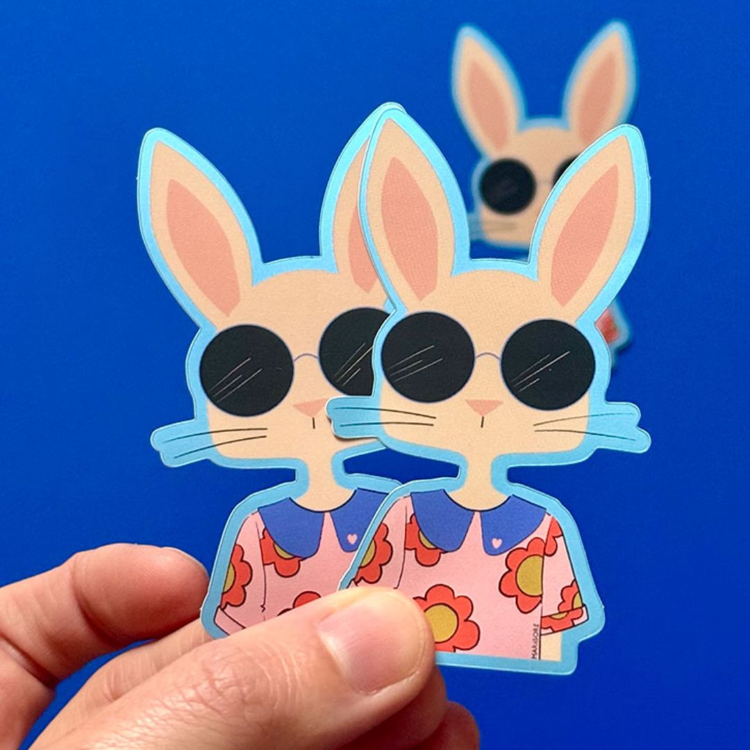 Spülmaschinenfester Sticker 'Boho Rabbit'