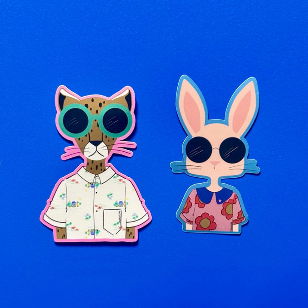 Spülmaschinenfester Sticker 'Boho Rabbit'