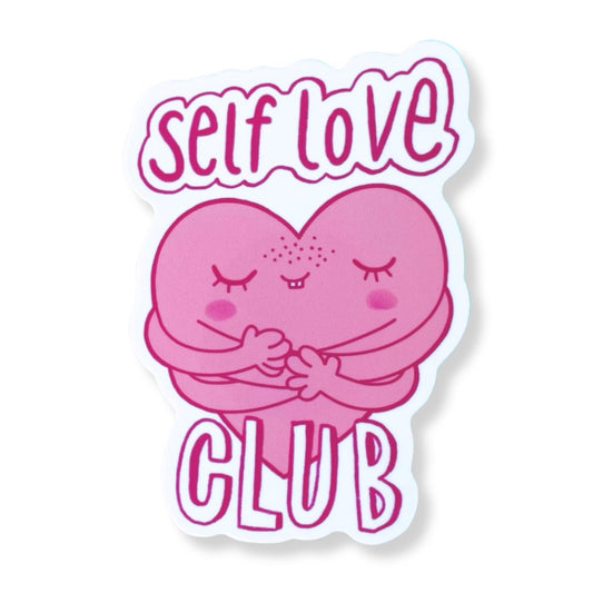 Aufkleber Selflove Club Herz aus Vinyl