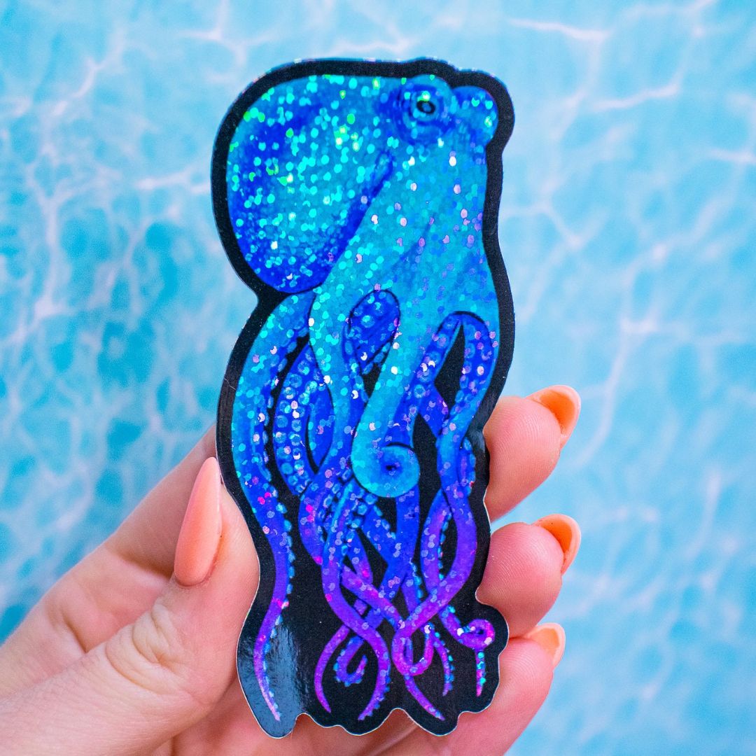 Aufkleber holographisch 'Oktopus'