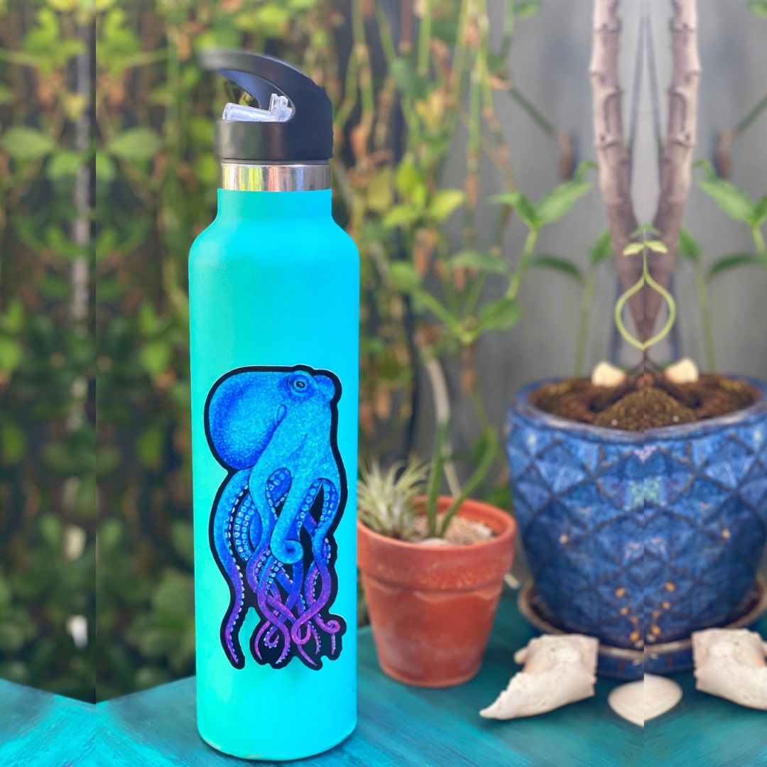 Aufkleber holographisch 'Oktopus'