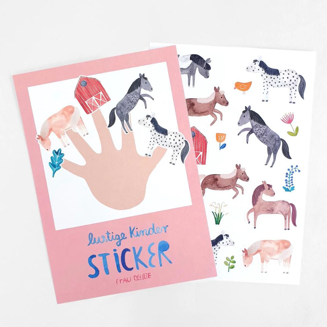 Lustiger Stickerbogen Pferde & Ponies