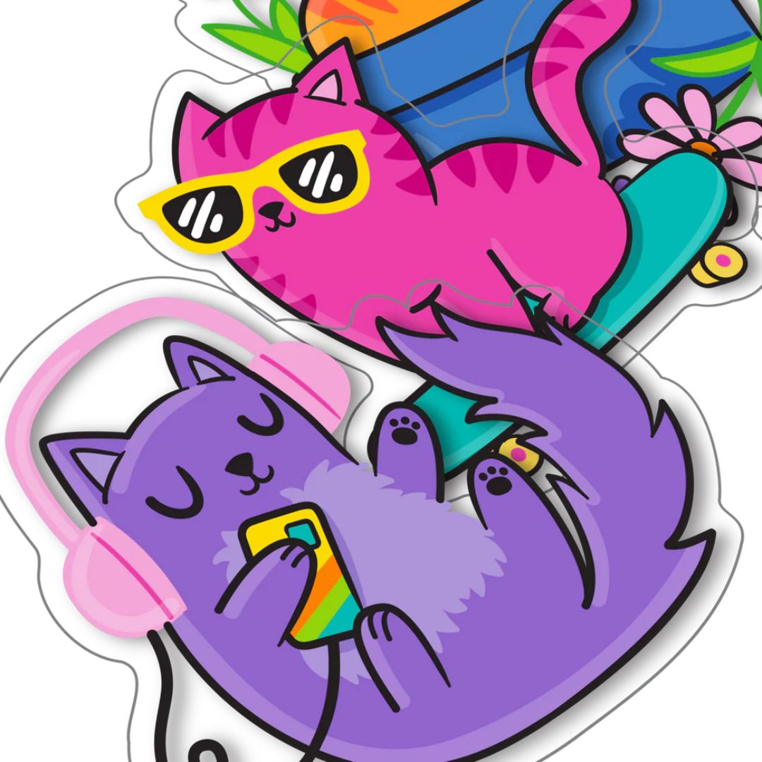 Vinyl Stickers 'Stickiville Silly Kitties'