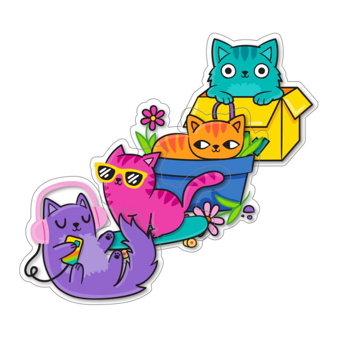 Vinyl Stickers 'Stickiville Silly Kitties'