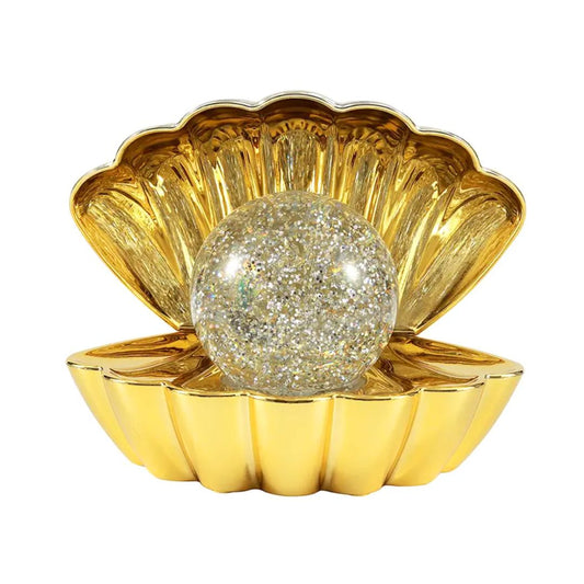 Stimmungslicht 'Goldene Muschel-Lampe'