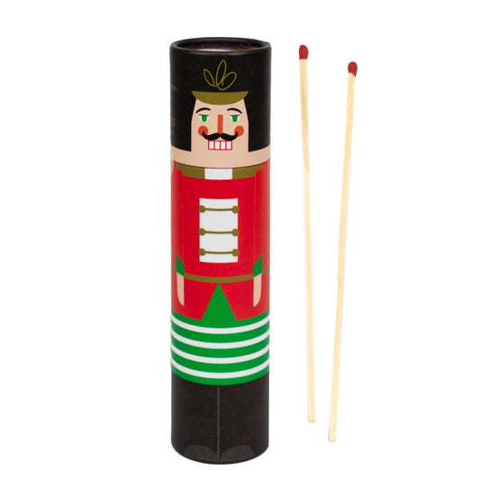 Streichhölzer im Weihnachts-Nussknacker-Design