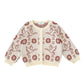 Strickjacke 'Geometric Flower & Goose'