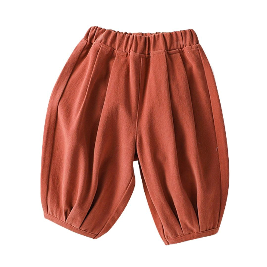 Süße Baumwollhose für Kinder 'SOLID COLOR' terracotta