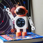 Space Time Nachtwecker 'Hej Astronaut' orange