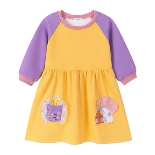 Wunderschönes Colorblock Kleid 'Kleine Käfer'