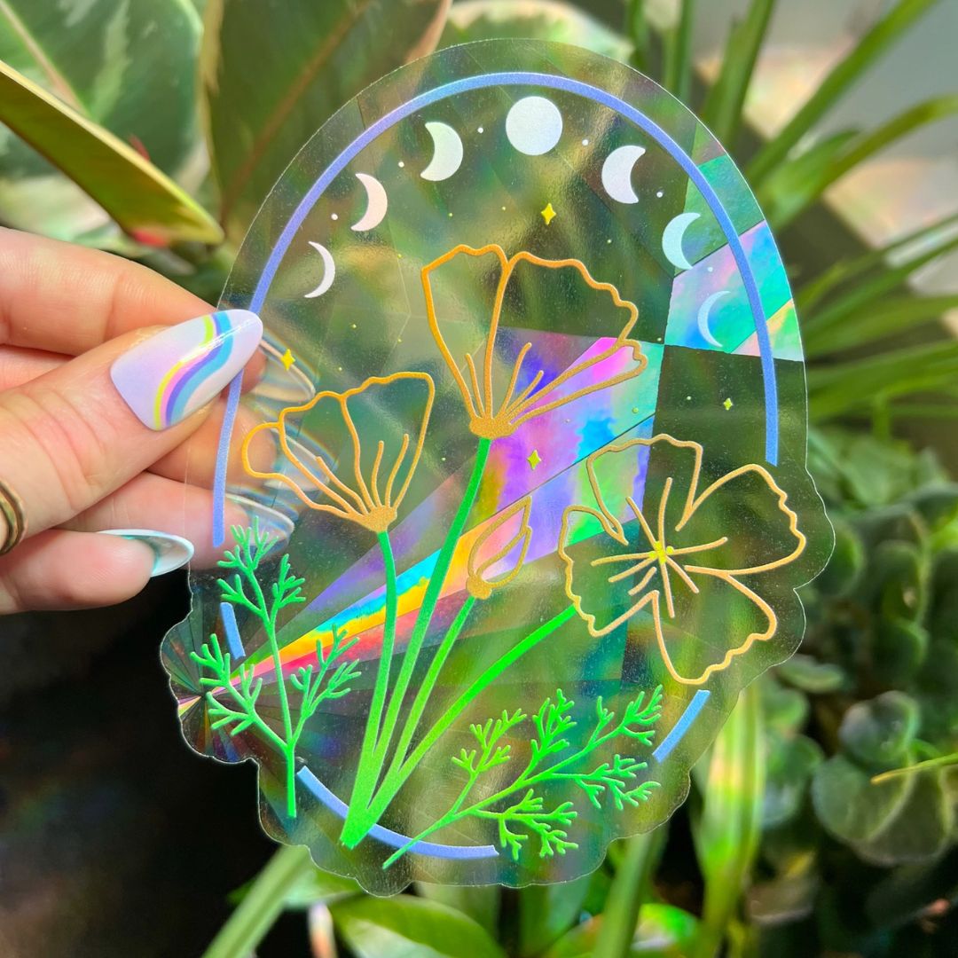 Suncatcher-Aufkleber 'Mohnblumen' Regenbogenmacher