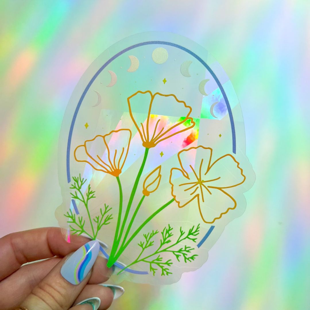Suncatcher-Aufkleber 'Mohnblumen' Regenbogenmacher