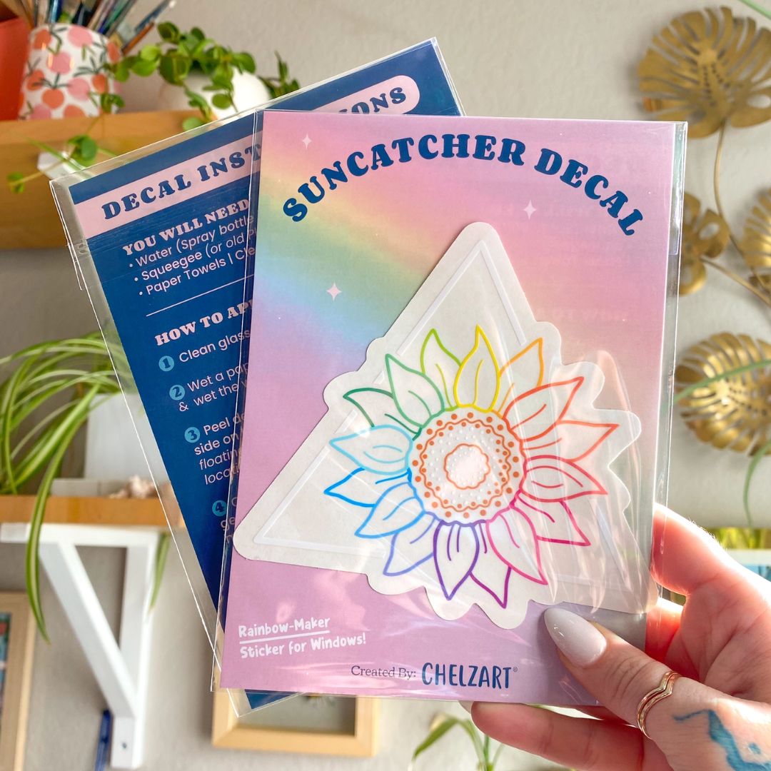 Suncatcher-Aufkleber 'Sonnenblume' Regenbogenmacher