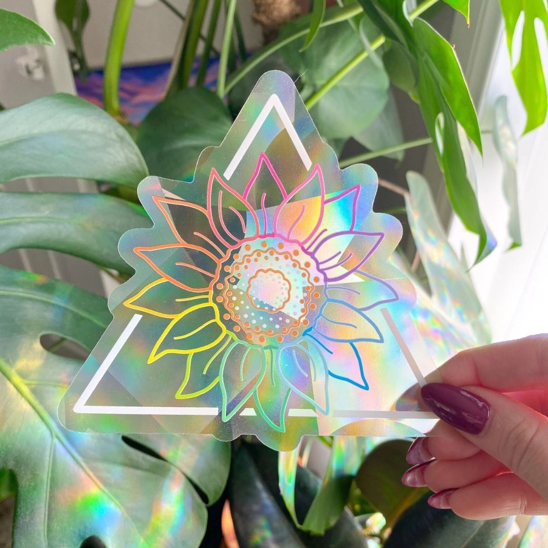 Suncatcher-Aufkleber 'Sonnenblume' Regenbogenmacher