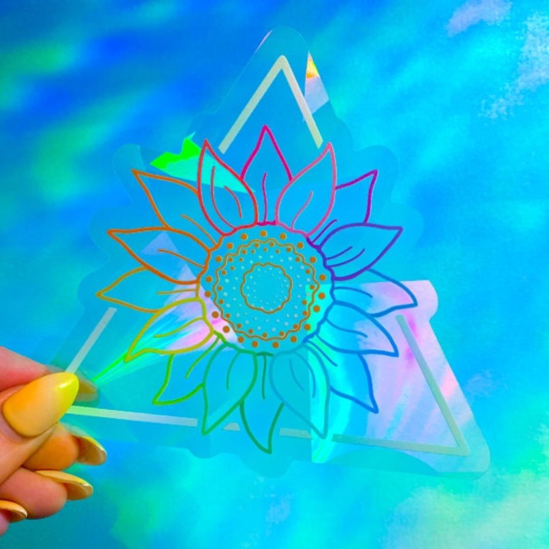 Suncatcher-Aufkleber 'Sonnenblume' Regenbogenmacher