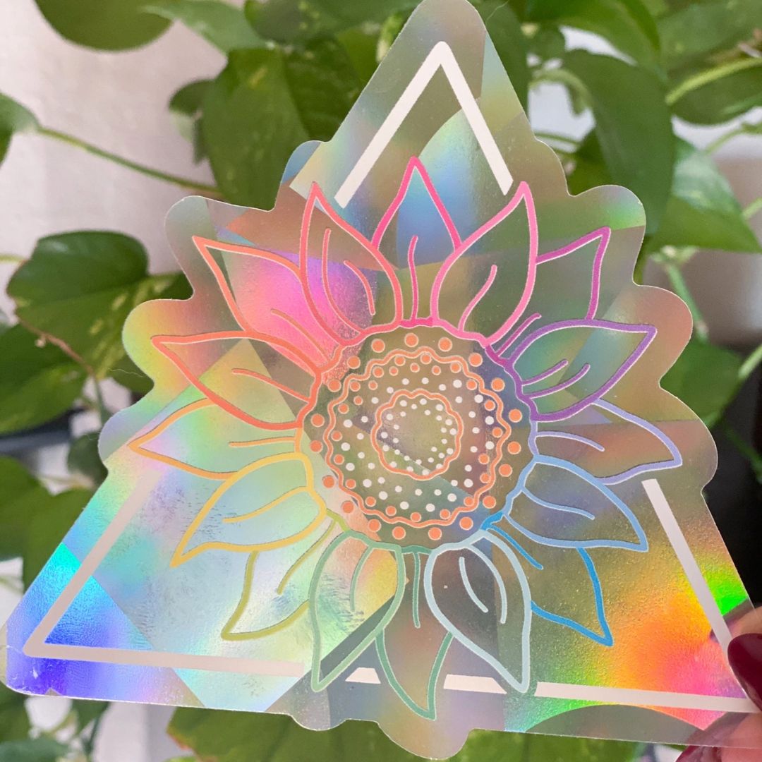 Suncatcher-Aufkleber 'Sonnenblume' Regenbogenmacher