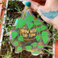 Suncatcher-Aufkleber 'Grow With The Flow'