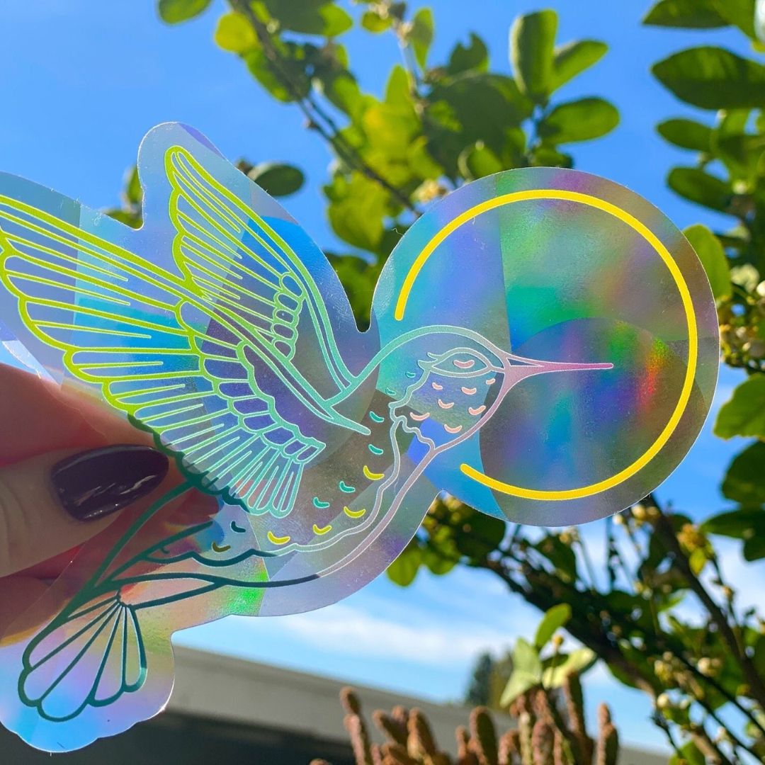 Suncatcher-Aufkleber 'Kolibri' Regenbogenmacher