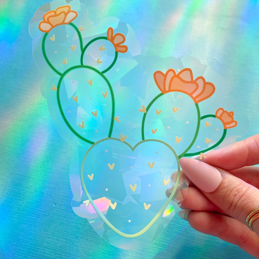 Suncatcher-Aufkleber 'Kaktus' Regenbogenmacher