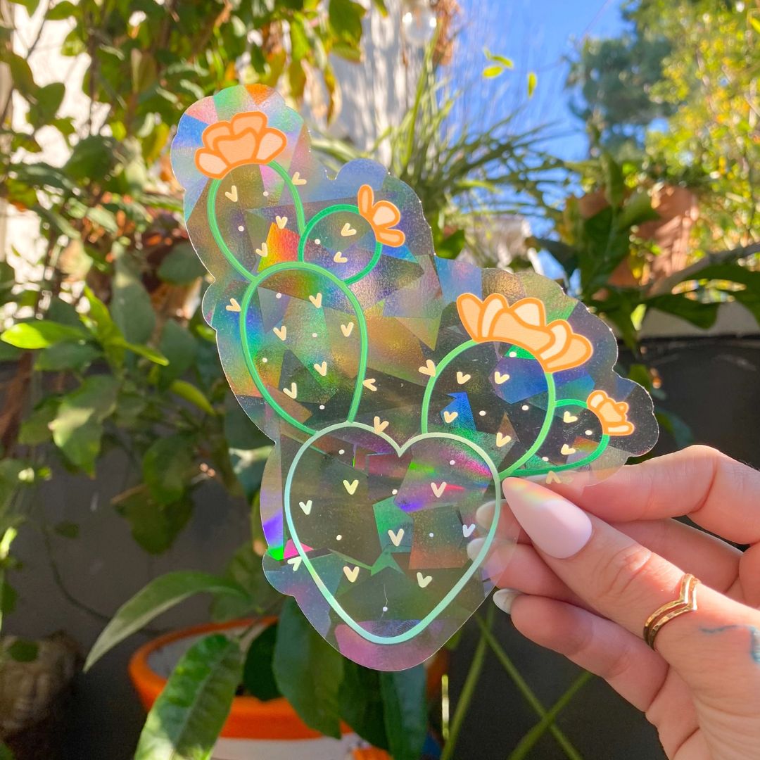 Suncatcher-Aufkleber 'Kaktus' Regenbogenmacher