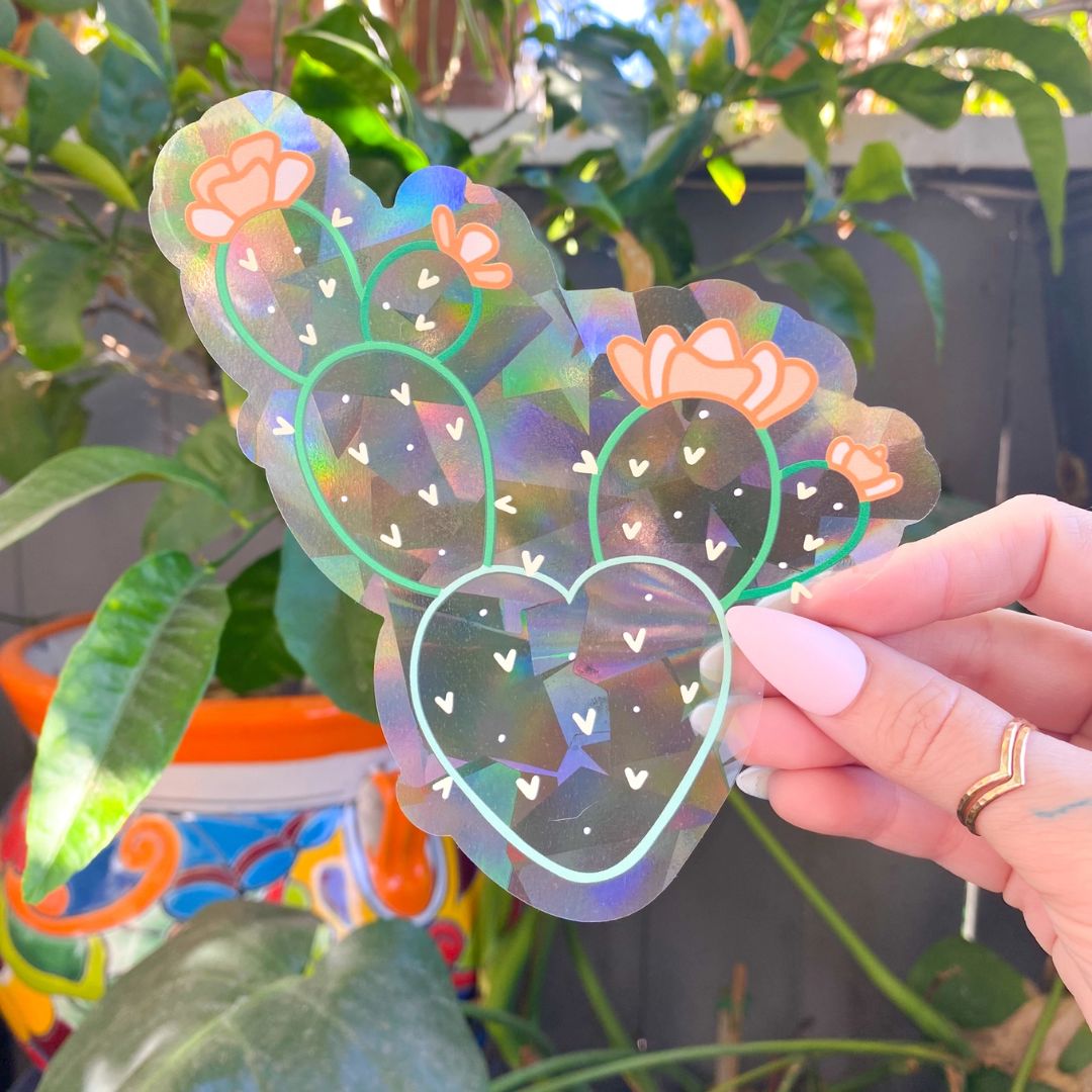 Suncatcher-Aufkleber 'Kaktus' Regenbogenmacher