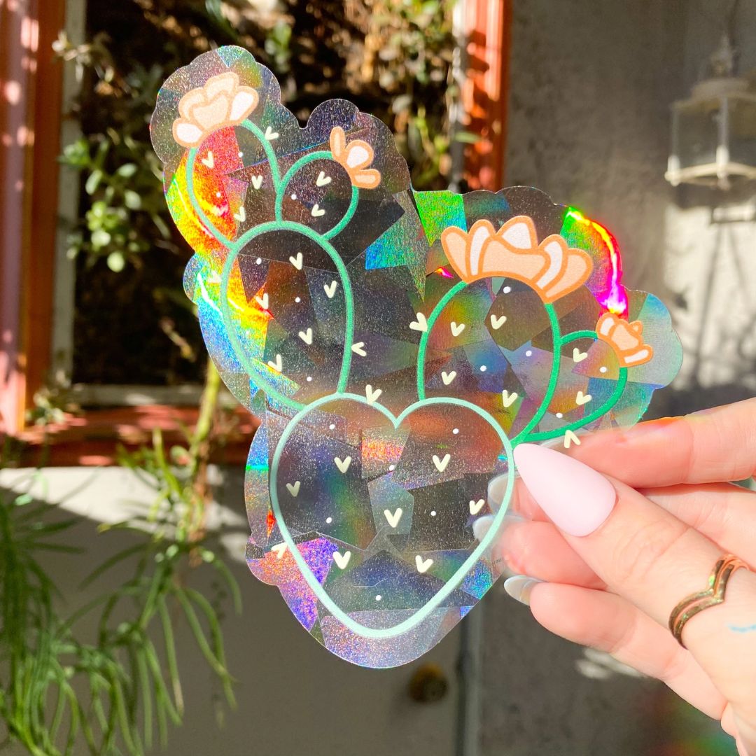 Suncatcher-Aufkleber 'Kaktus' Regenbogenmacher