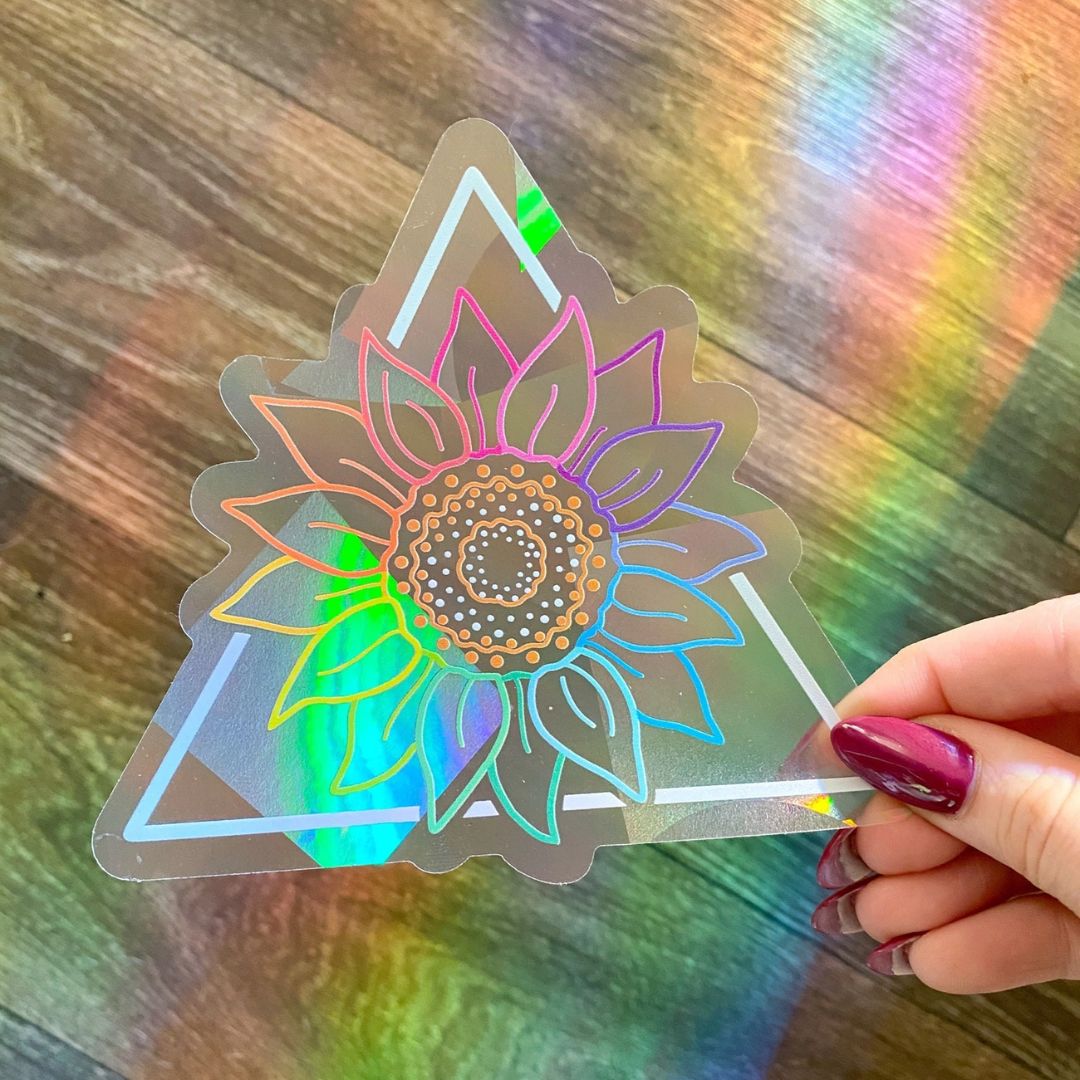 Suncatcher-Aufkleber 'Sonnenblume' Regenbogenmacher