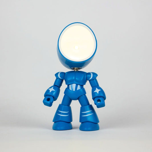 Bewegliche LED Lampe Superheld blau