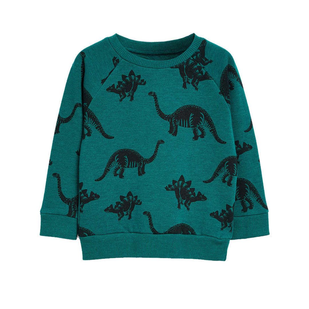 Langärmliges Dinosaurier-Sweatshirt grün