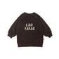 Sweatshirt in schwarz mit Print "Ciao Kakao"