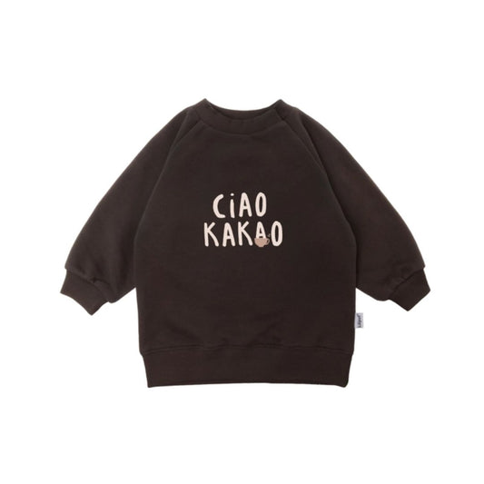 Sweatshirt in flieder mit Print "Ciao Kakao"