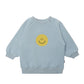 Sweatshirt in hellblau mit Print 'Smiley'