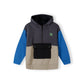 Colorblock Hoodie blau/beige