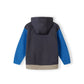 Colorblock Hoodie blau/beige