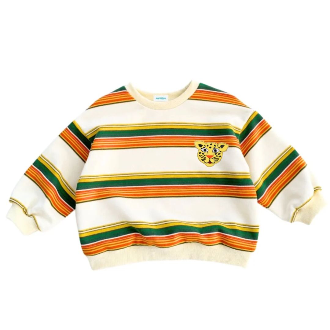 Sweatshirt 'Casual Stripes' beige