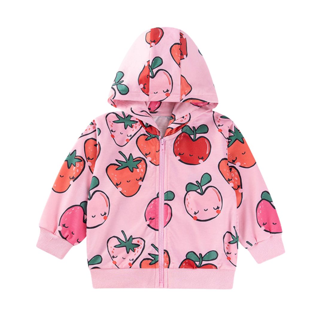 Sweatshirtjacke für Kinder Cartoon Muster 'Fruits'