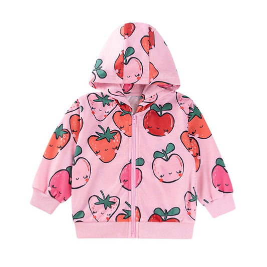 Sweatshirtjacke für Kinder Cartoon Muster 'Fruits'